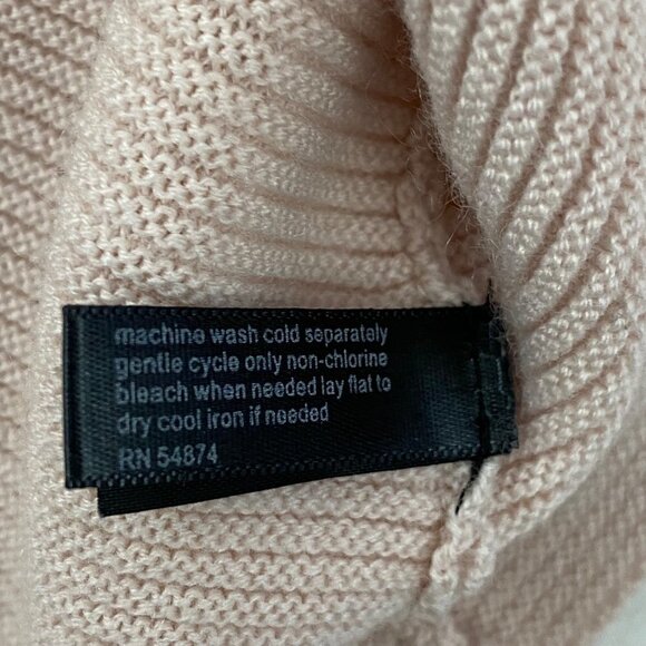 The Limited Scandal Collection Beige Ribbed Elbow Sleeve Knit Sweater Large - Picture 5 of 7